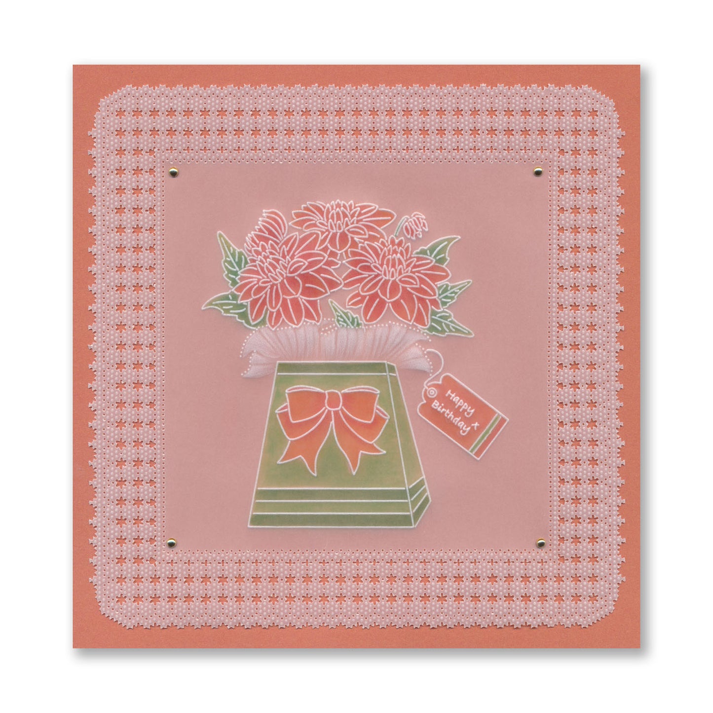 Linda's Dahlia Gift Box A5 Square Groovi Plate