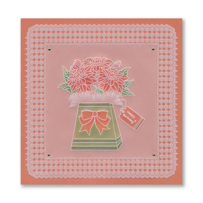 Linda's Dahlia Gift Box A5 Square Groovi Plate