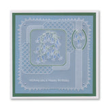 Happy Anniversary Bluebells A6 Square Groovi Plate