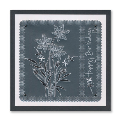 Floral Spray A6 & Spacer Groovi Plate Collection