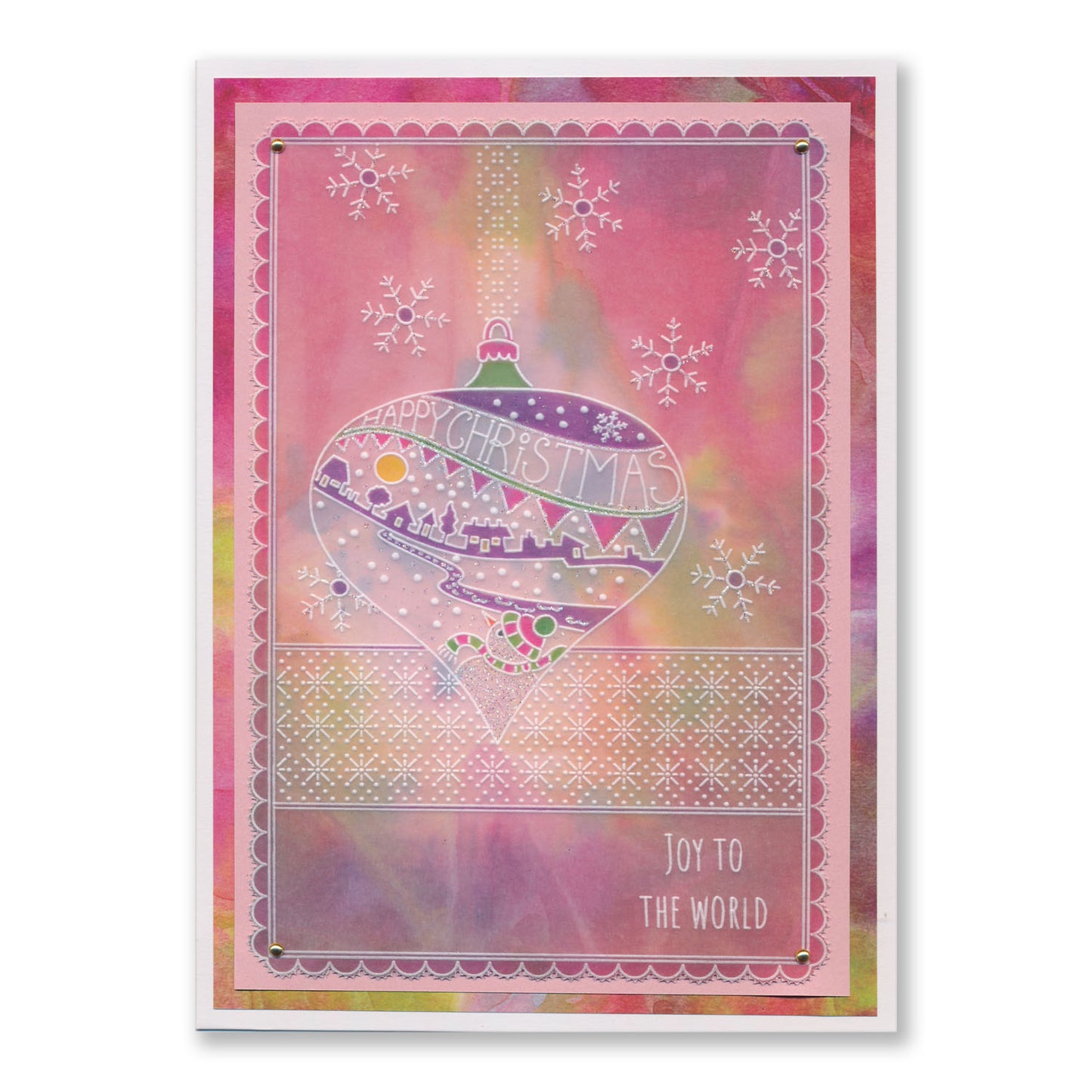 Barbara's Bijou Christmas Baubles A5 Groovi Plate