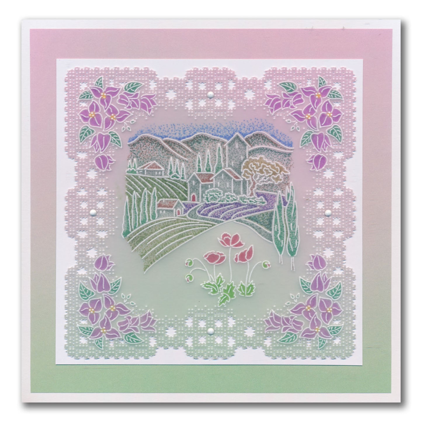Linda's Layering Frames Set 4 - Tuscany A4 Square & A5 Square Groovi Plate Collection