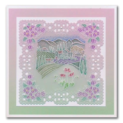 Linda's Layering Frames Set 4 - Tuscany A4 Square & A5 Square Groovi Plate Collection
