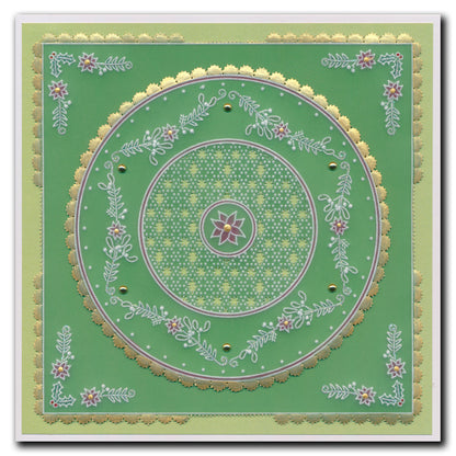 Jazz's Winter Mistletoe Frame A5 Square Groovi Plate