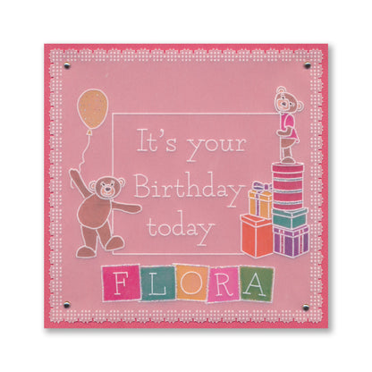 BIP the Bear Letterbox Alphabet A5 Groovi Plate