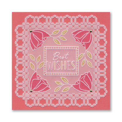 Flower Girls & Sentiments A4 Groovi Plate