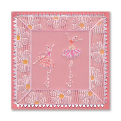 Flower Girls & Sentiments A4 Groovi Plate