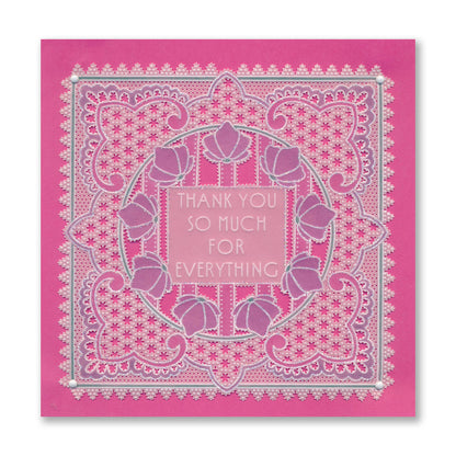 Tall Art Deco Sentiments A5 Groovi Plate