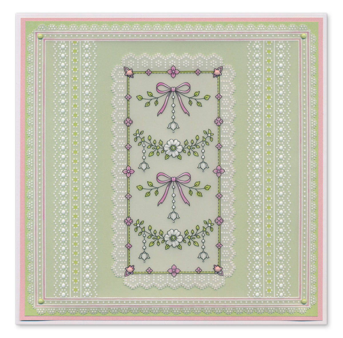 Lace Panels on Parchment - Winter
