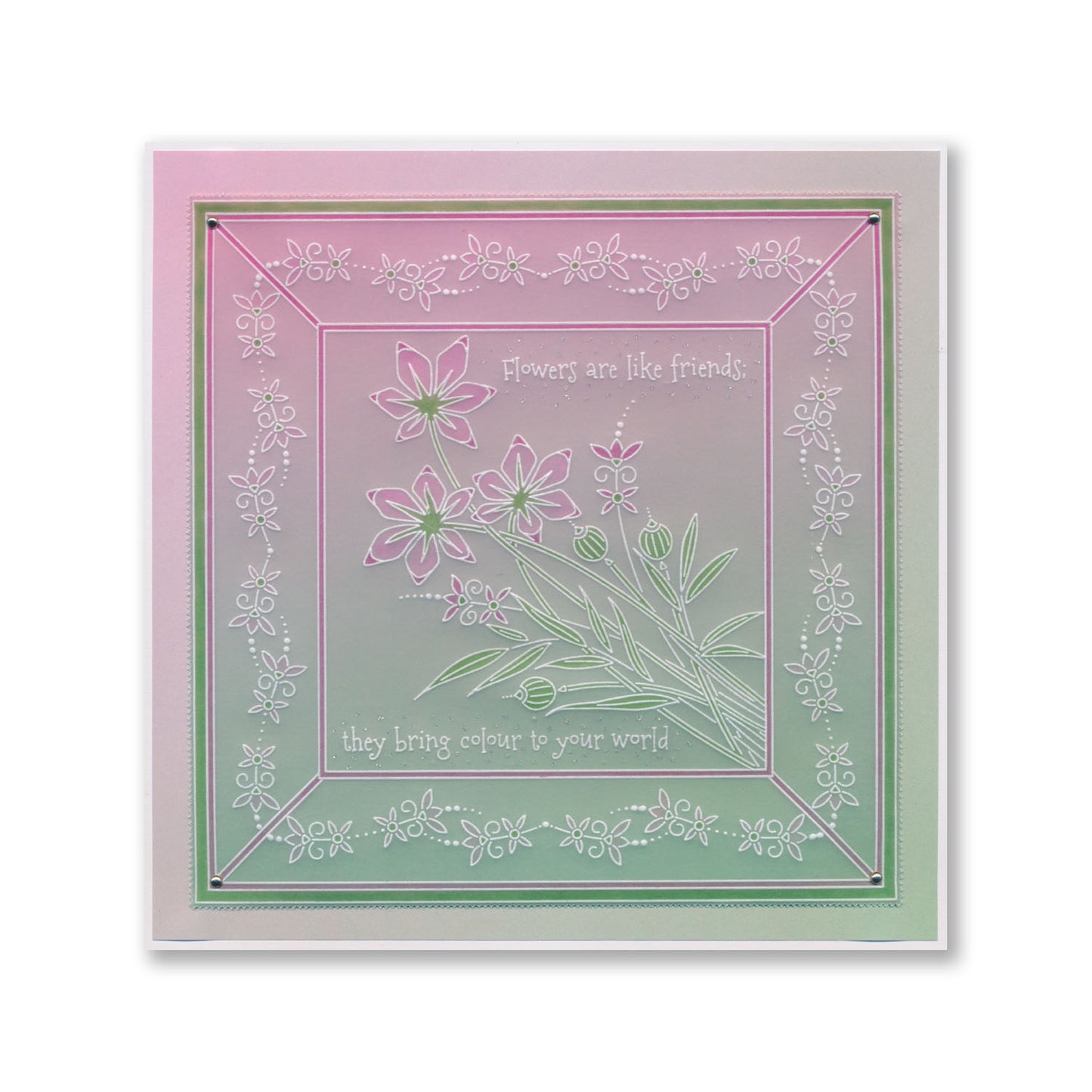 Floral Spray A6 & Spacer Groovi Plate Collection