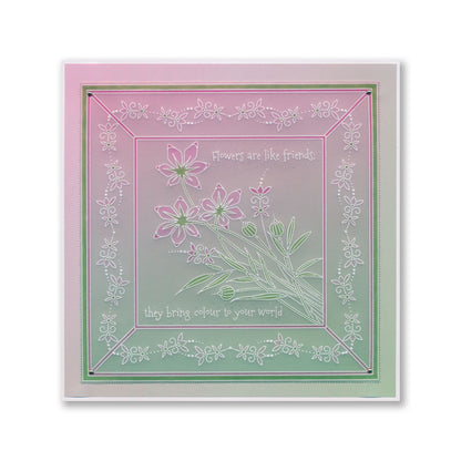 Floral Spray A6 & Spacer Groovi Plate Collection