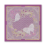 Linda's Richelieu Lace Butterflies A5 Square Groovi Plate