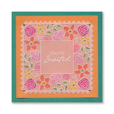 Square Floral Framers A4 Groovi Plate