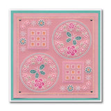 Tina's Floral Layering Parchlets A6 Square Groovi Plate Quartet