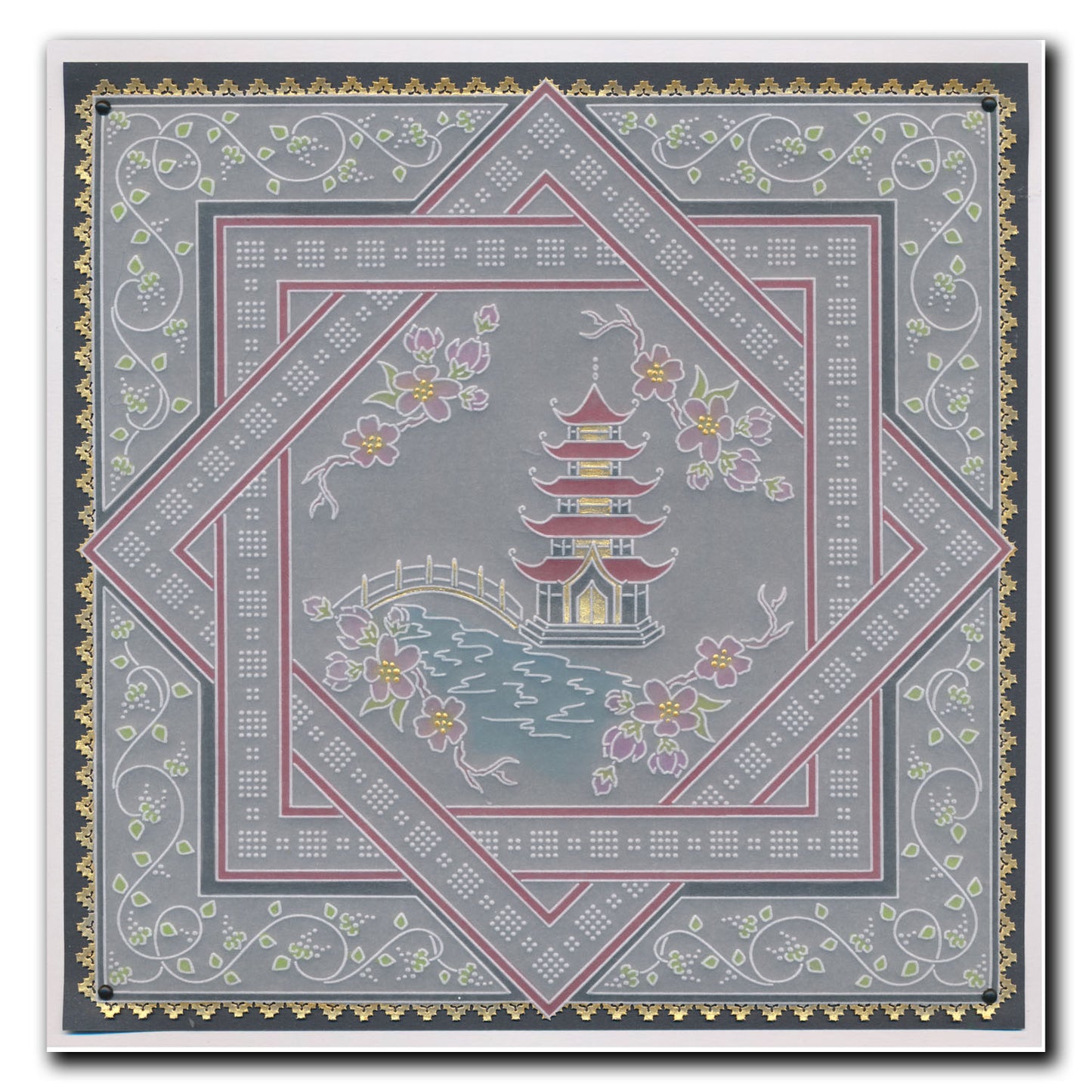 Linda's Layering Frames Set 3 - Oriental A4 Square & A5 Square Groovi Plate Collection