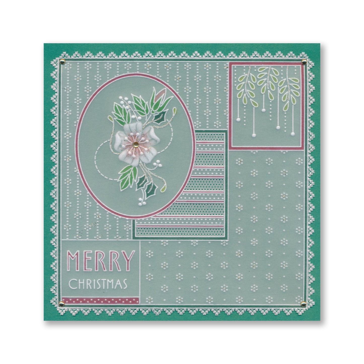 Tina's Christmas Easy Layout A5 Square Groovi Plate Collection with 8" x 8" Shenandoah Designer Parchment