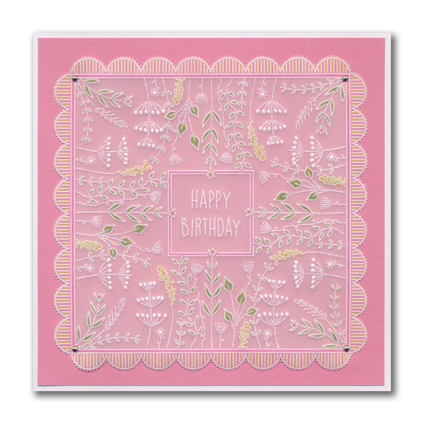 Jazz's You Brighten My Day - Floral Panels A6 Square Groovi Plate