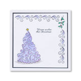 Linda's Swirly Christmas Tree - Christmas Compendium A6 Stamp Set