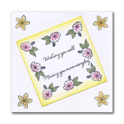 Jazz's Floral Panels & Petite Sentiments A5 Square & A7 Stamp Collection