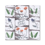 Barbara's Linocut - Allium & Landscape Backdrop A5 Stamp Duo