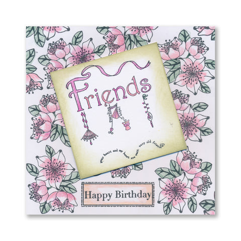 Linda's Bijou Friends Dangles A6 Stamp Set