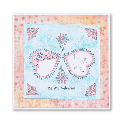 Barbara's Loving Heart A5 Stamp & Mask Set