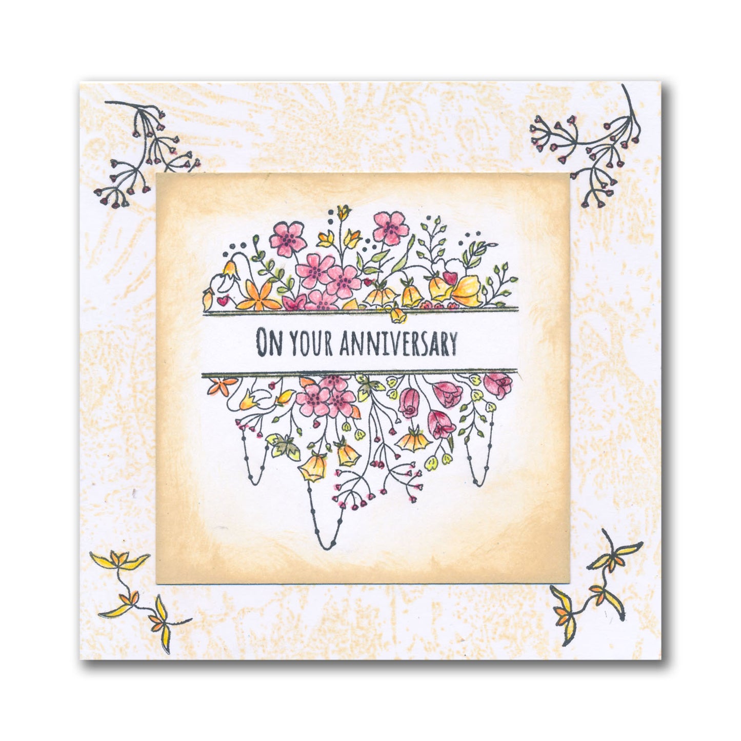 Jazz's From Me to You - Floral Panels A5 Square Stamp Set