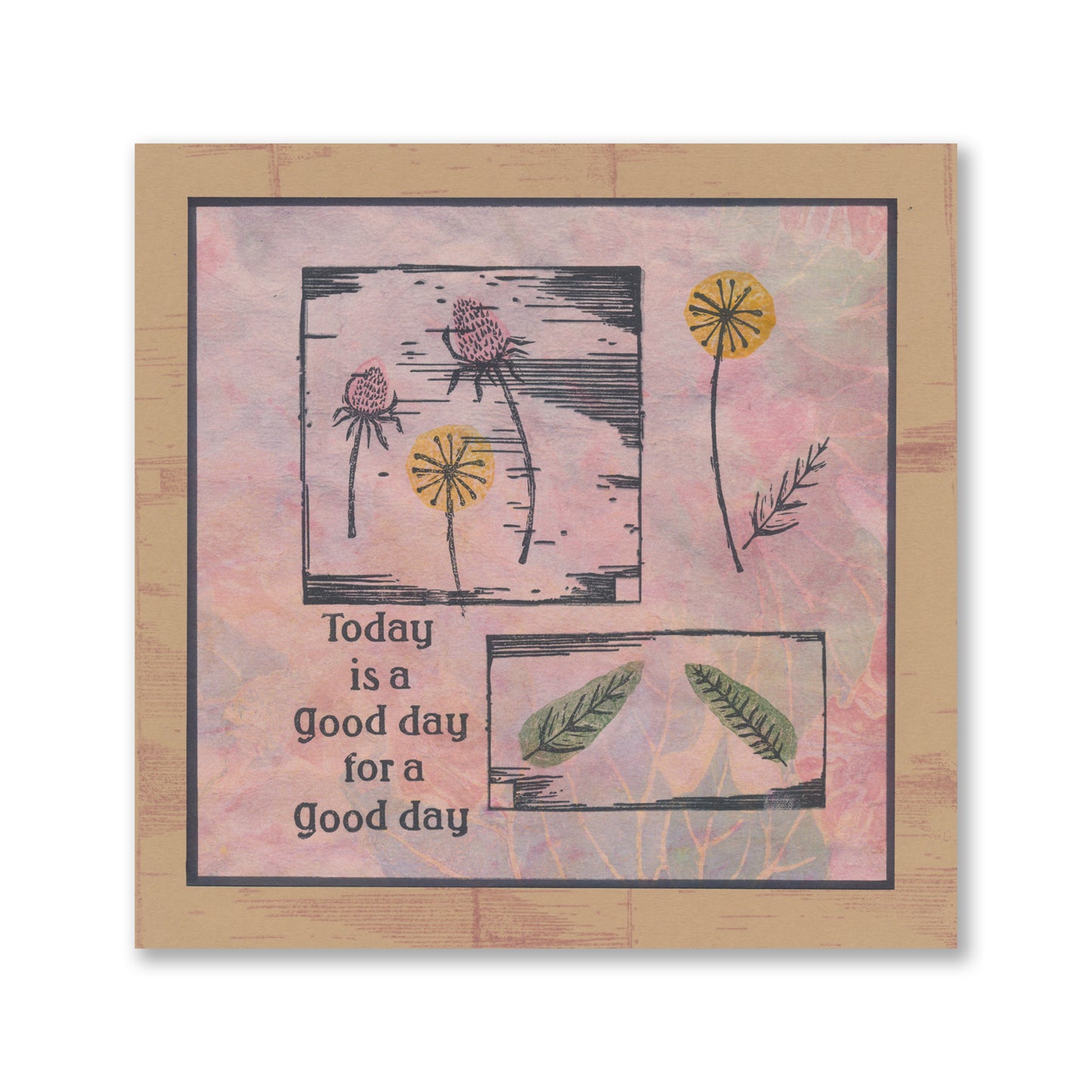 Linocut Backdrop - Landscape  A5 Stamp Set