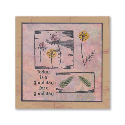 Linocut Backdrop - Landscape  A5 Stamp Set