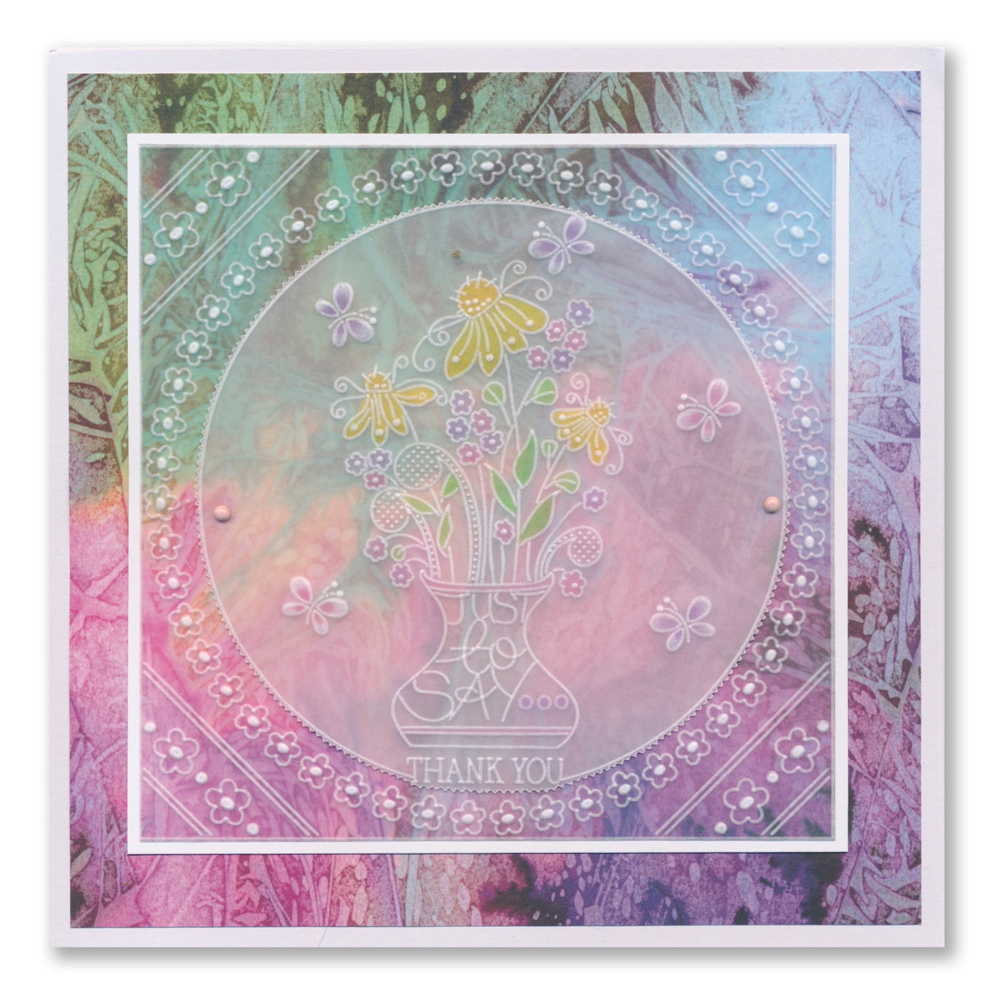 Tina's Springtime Flowers Just to Say A6 Groovi Plate