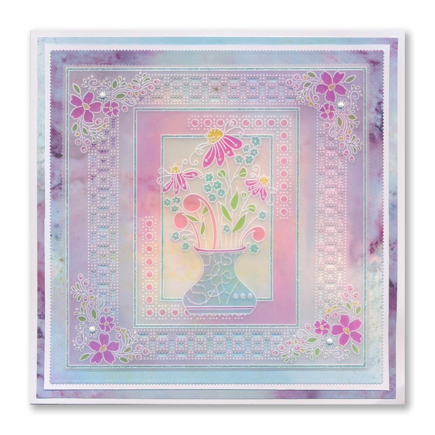 Tina's Springtime Flowers SET 2 : A6 + Spacers Groovi Plate Collection