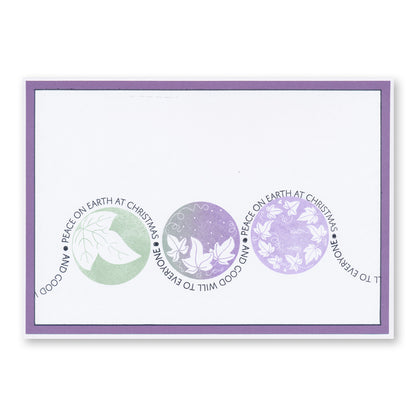 Linda's Christmas Floral Rounds A5 Stamp & Mask Duo with Framework Circles 7" x 7" Stencil