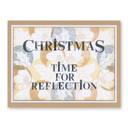 Linda's Christmas Floral Rounds - Silhouettes A5 Stamp & Mask Set