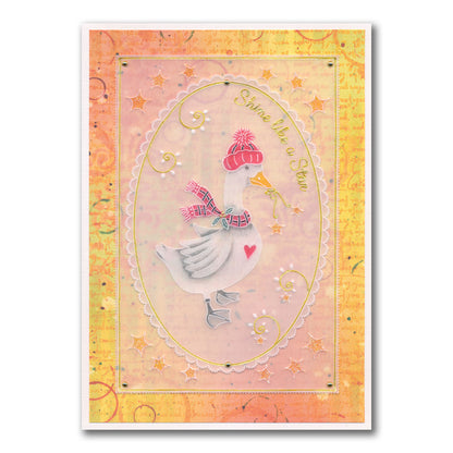 Linda's Christmas Goose A5 Square Groovi Plate