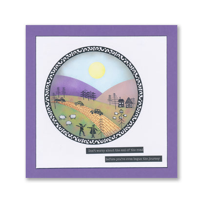 Mega Build a Landscape - Folk Art A5 Stamp Set