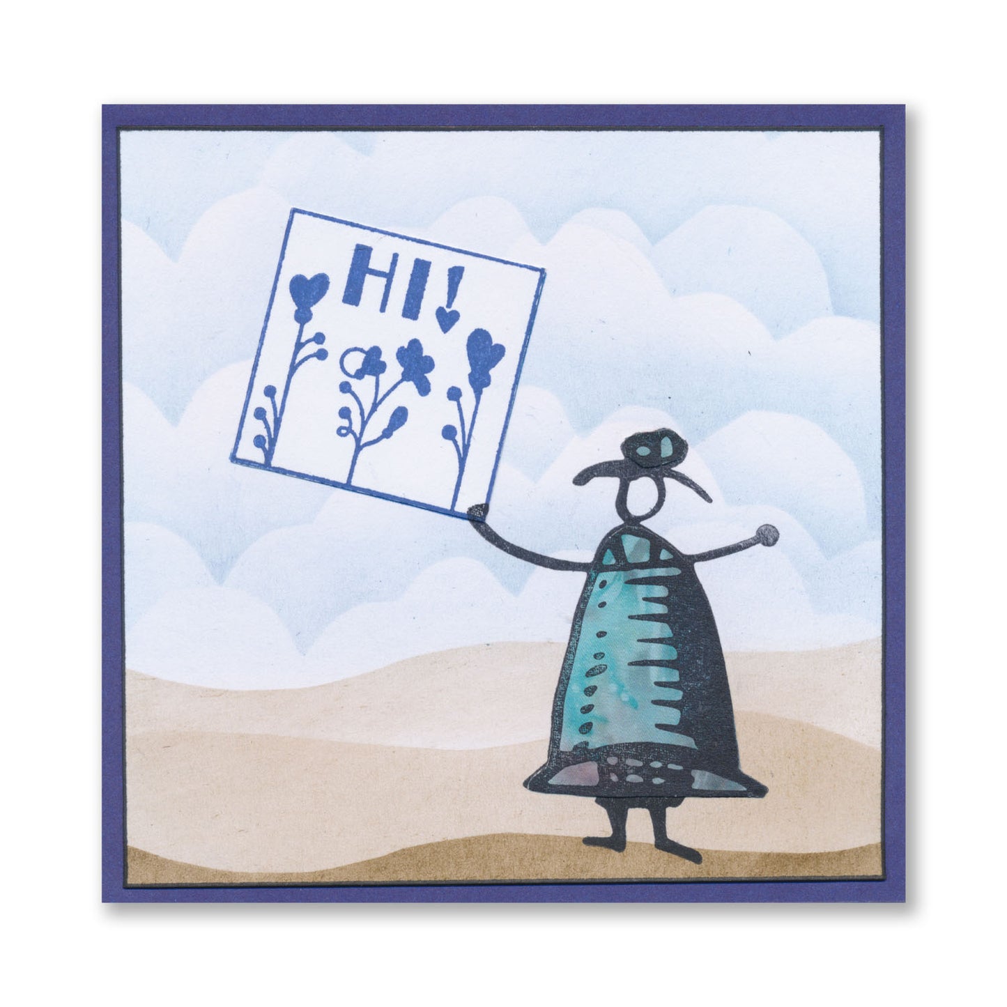 KISS by Clarity - Tina's Flowers Sampler A4 Stamp Set