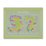 Linda's Floral Numbers A6 Square Groovi Plate Collection
