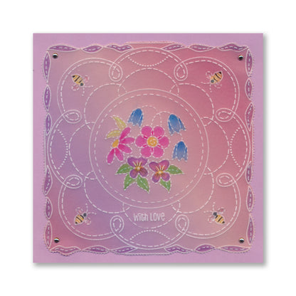 Linda's Floral Applique Midi Groovi Plate Collection