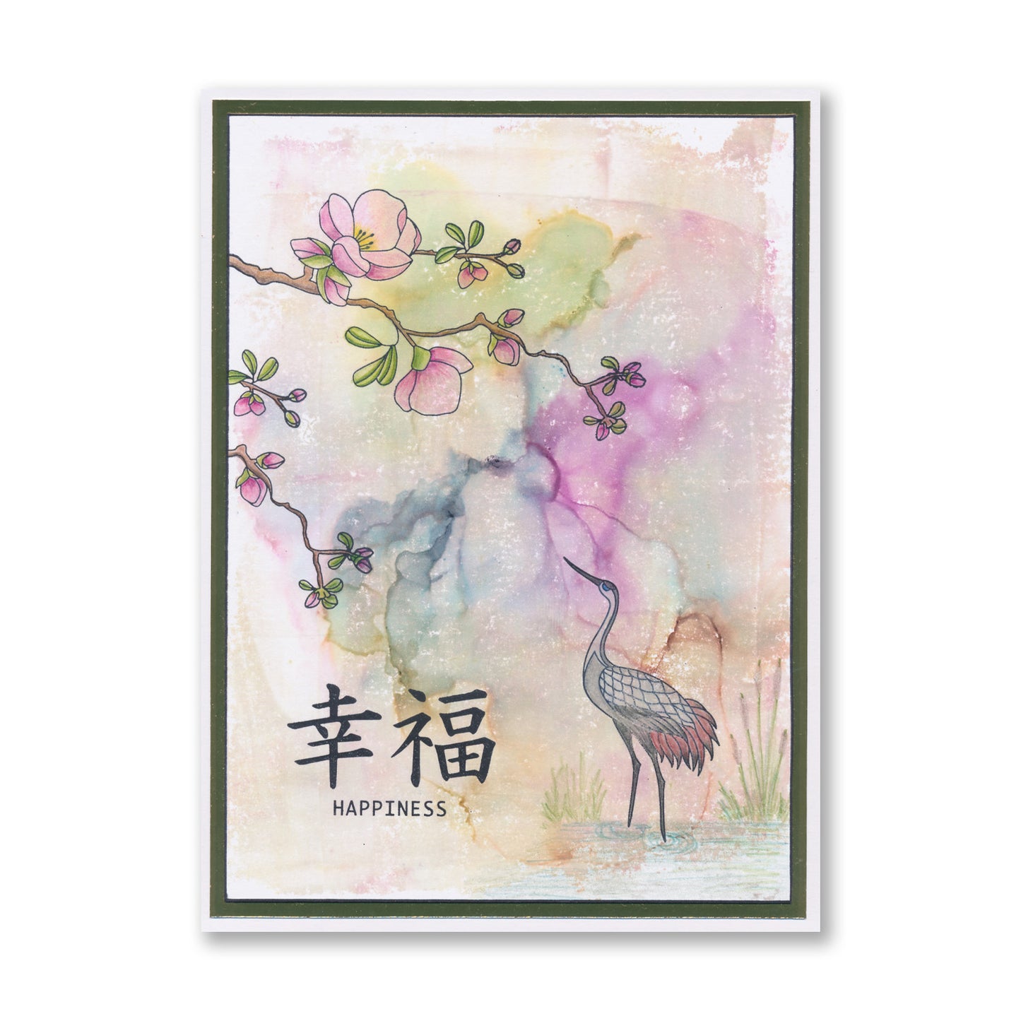 Japanese Cranes - Outlines A5 Stamp & Mask Set