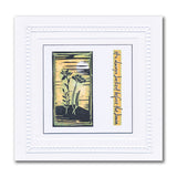 Barbara's Linocut - Midnight Rose A5 Square Stamp Set