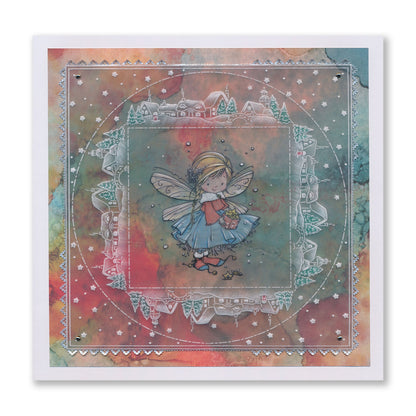 Linda's Silent Night Layering Frame A4 Square Groovi Plate