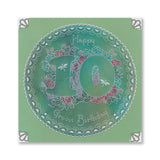 Linda's Floral Numbers A6 Square Groovi Plate Collection