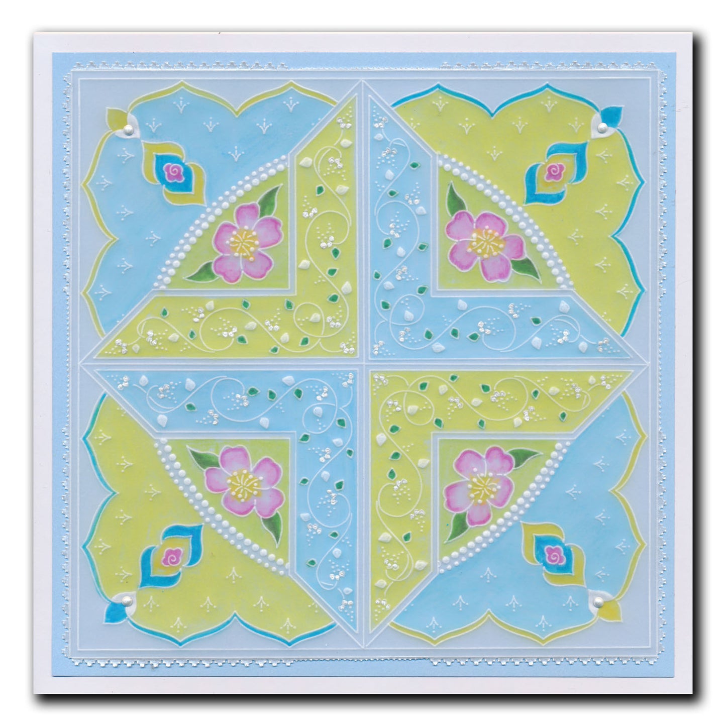 Linda's Geisha in Silk Layering Frame A4 Square Groovi Plate