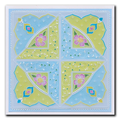 Linda's Geisha in Silk Layering Frame A4 Square Groovi Plate