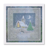 Linda's Silent Night Layering Frame A4 Square Groovi Plate