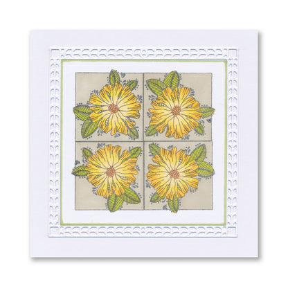 KISS by Clarity - Tina's Flowers Sampler & Thinking of You Flowers A4 & A7 Stamp Duo