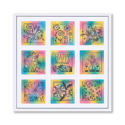 KISS by Clarity - Tina's Flowers Sampler A4 Stamp Set