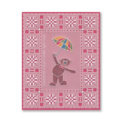 BIP the Bear Can Balance A5 Square Groovi Plate