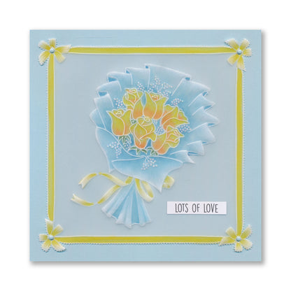 Linda's Rose Bouquet A5 Square Groovi Plate