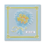 Linda's Floral Gifts A5 Square Groovi Plate Collection with A5 Green Two Tone Parchment